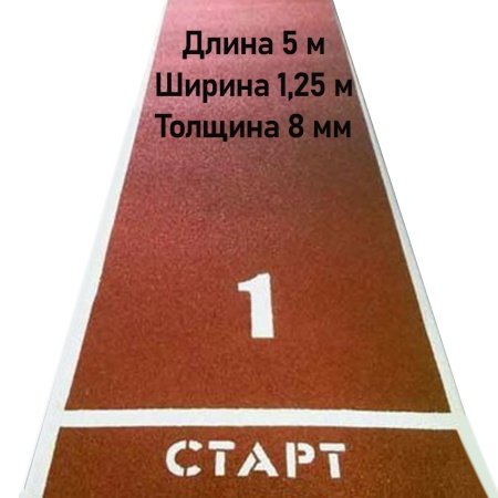 Купить Дорожка для разбега 5 м х 1,25 м. Толщина 8 мм в Дагестанскиеогни 